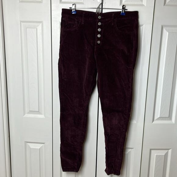 Levi’s 721 High Rise Skinny Corduroy Pants Purple 32 - Picture 1 of 11